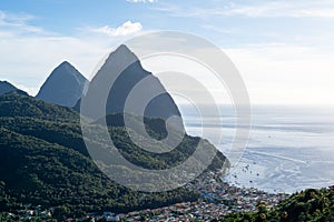 Soufriere Saint Lucia and the Twin Pitons