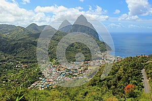 Soufriere view, St Lucia, Caribbean