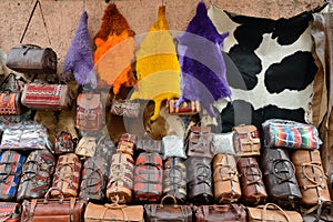 Souk (bazaar) in the Moroccan old town - Medina