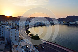 Souk Matrah during sunset in Muscat, Oman