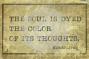 Soul is dyed Heraclitus photo