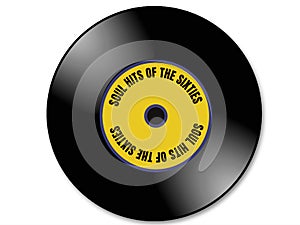 \'soul hits of the sixties\' vinyl record illustration
