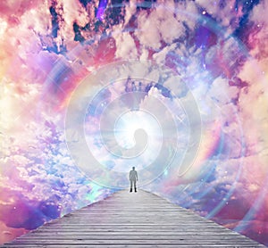 Soul journey, divine angelic guidance, portal to another universe, light being, unity wallpaper