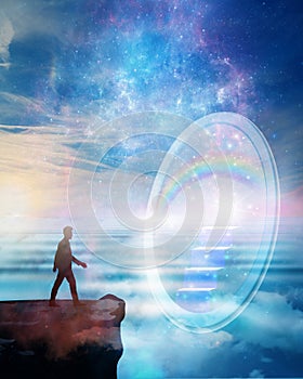 Soul journey, divine angelic guidance, portal to another universe, new life, new world, reality wallpaper