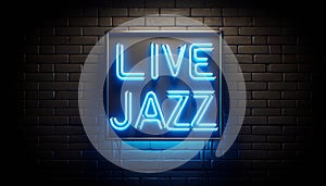 Soulful Evenings: Blue Neon Jazz Sign