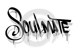 SOULMATE word graffiti tag style art