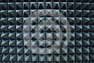 Sound acoustical foam in recording studio.