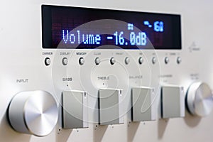 Sound amplifier receiver front panel