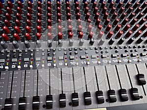Sound audio mixer control by the stage