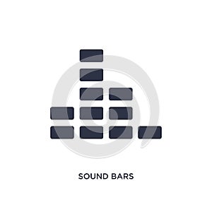 sound bars icon on white background. Simple element illustration from music concept