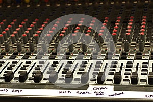 Sound board with labels