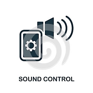 Sound Control icon. Monochrome sign from technology collection. Creative Sound Control icon illustration for web design