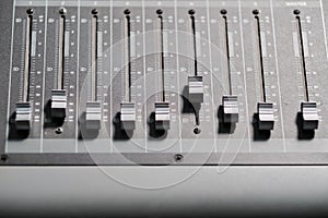 Sound controller in professional studio