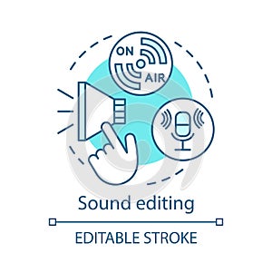 Sound editing concept icon