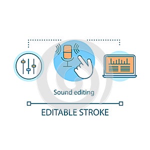 Sound editing concept icon