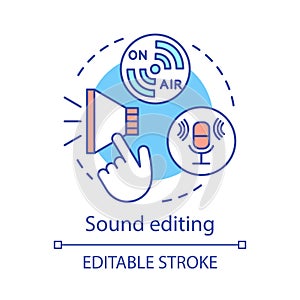 Sound editing concept icon