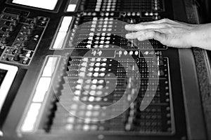 The sound engineer at work