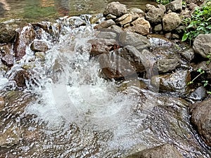 The sound of flowing water flows softly like a rythm photo