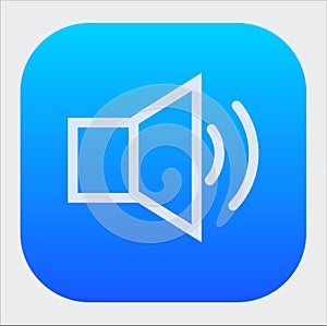 Sound icon with blue gradient color
