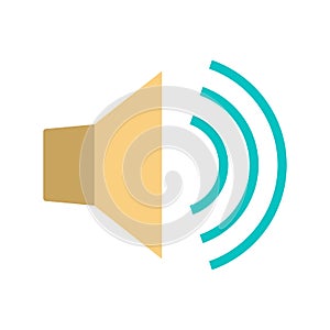 Sound icon. Noice and volume symbol. Audio speaker