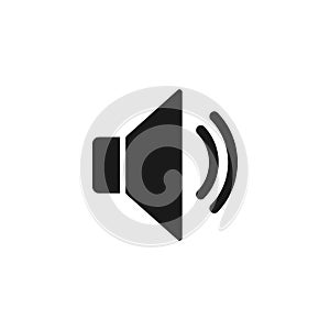 Sound icon, speaker icon. Sound vector icon, music volume symbol. Vector Illustration. Flat design