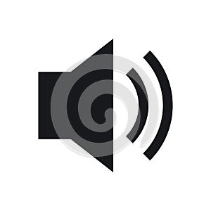 Sound icon, speaker volume vector symbol, modern minimal flat design style