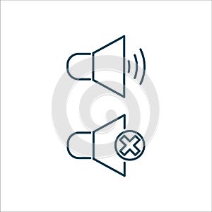 Sound Icon Vector Line Art