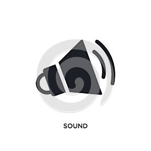 sound isolated icon. simple element illustration from science concept icons. sound editable logo sign symbol design on white