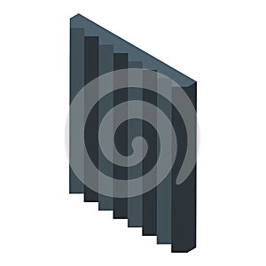 Sound isolation icon, isometric style