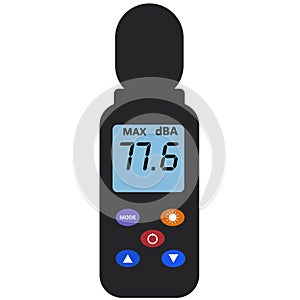 Sound level meter. Noise sound meter. Portable digital sound level meter
