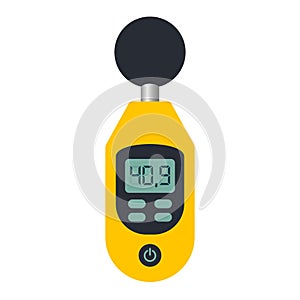 Sound meter icon, noise level measuring tool