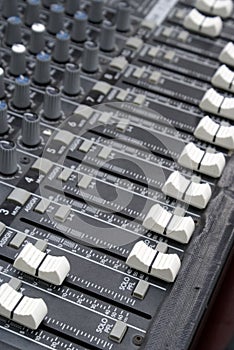 Sound mixer board faders