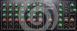 Sound mixer - frontal view