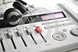 Sound mixer with hi-fi sound guard headphones