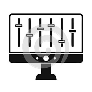 Sound mixer icon isolated on white background from music collection. sound mixer icon trendy and modern sound mixer symbol for log