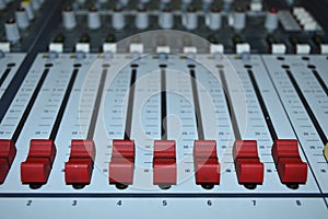 Sound mixer. recording studio.