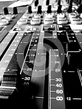 Sound mixer in studio TV sound core