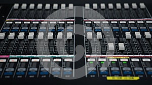 Sound Mixer in Tv Control Room