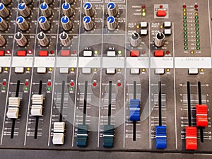 Sound mixer - various function buttons