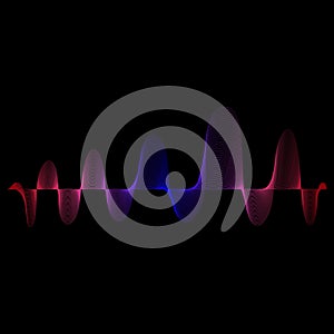 Sound and music color wave. Digital equalizer volume. Abstract radio background. Audio speaking wave. Colorful motion of