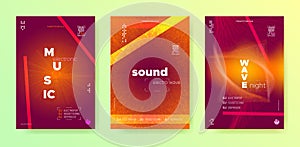 Sound Music Flyer. Electronic Party. Dance Music