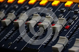 Sound music mixer control panel