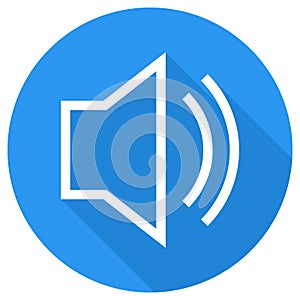 Sound outline icon, speaker volume vector symbol, modern minimal flat design style