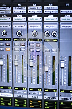 Sound recording audio studio