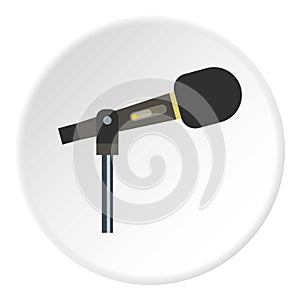 Sound recording equipment icon circle