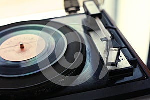 Sound recording and reproduction - Vintage player of vinyl records