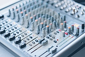 Sound recording studio professional audio mixer