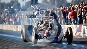 The sound of a roaring engine fills the air as a biofuelpowered dragster speeds down a track showcasing the power and