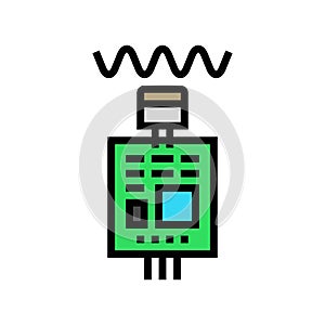 sound sensor waveform color icon vector illustration photo