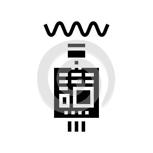 sound sensor waveform glyph icon vector illustration photo